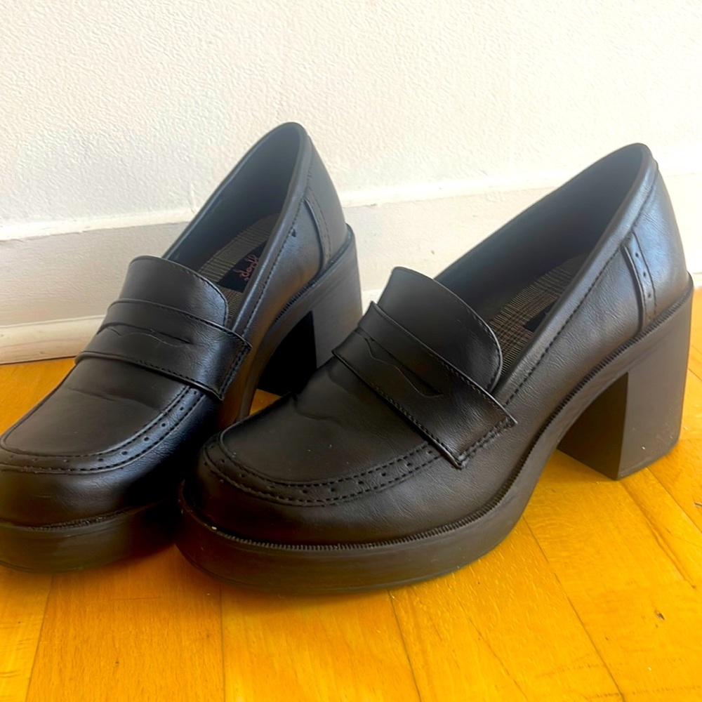 Jellypop block heel loafers